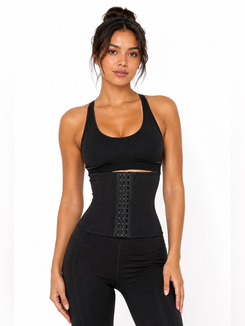 90s/Y2K European Vintage Underbust Shaper Corset Waist Trainer (Black) Size M